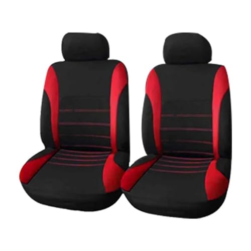 REPELKY Sitzbezüge Auto Universal Auto Sitzbezüge Set Für FIAT Für 500 2/4/9 Pcs Auto Styling Innen Zubehör Sitz Protektoren Fahrzeug Sitzschut Autositzschoner(Rot,2 front seat)