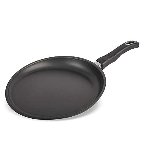 Original Gundel GUSS-CREPES-PFANNE flach, Ø 28 cm, Höhe 1 cm, BIOTAN-Oberfläche, PFOA-frei, Akku-Therm Boden - abnehmbarer Designer-Stiel