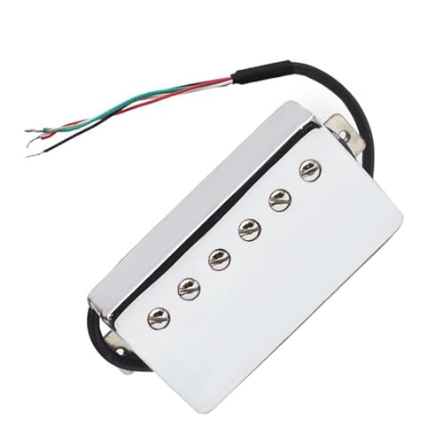 Chrom-Humbucker-Tonabnehmer für E-Gitarre, 4 Spulenkabel, verstellbare Schrauben, Polstücke Single-Coil-Tonabnehmer (Color : Bridge)