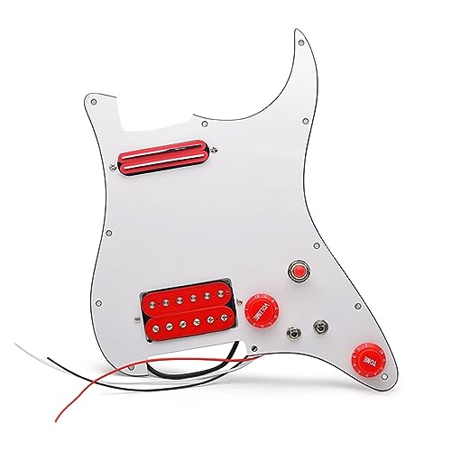 Für ST-E-Gitarre Kann Die Doppel-Pickup-Panel-Baugruppe Alnico5-Magnet-Pickup Einen Einzelnen Shake-Head-Schalter Ausschneiden (Color : Crimson pickup)