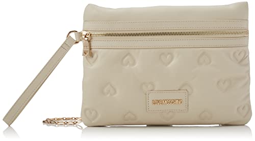 Love Moschino Damen Borsa Pu Embossed Avorio Umhngetasche, Elfenbein