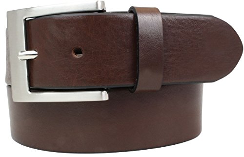 BELTINGER Hochwertiger Jeansgürtel aus Vollrindleder 4 cm | Ledergürtel für Damen Herren 40mm | Jeans-Gürtel | Braun 95cm