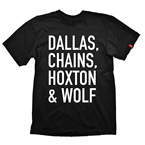 Payday 2 T-Shirt "Dallas Chains Hoxton & Wolf" Black Size XXL