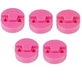 Zubehör Kit für Violine 5 Stücke Violine Teile Zubehör Schwarz Akustische Runde Gummi Violine Stumm Geige Schalldämpfer(Pink)