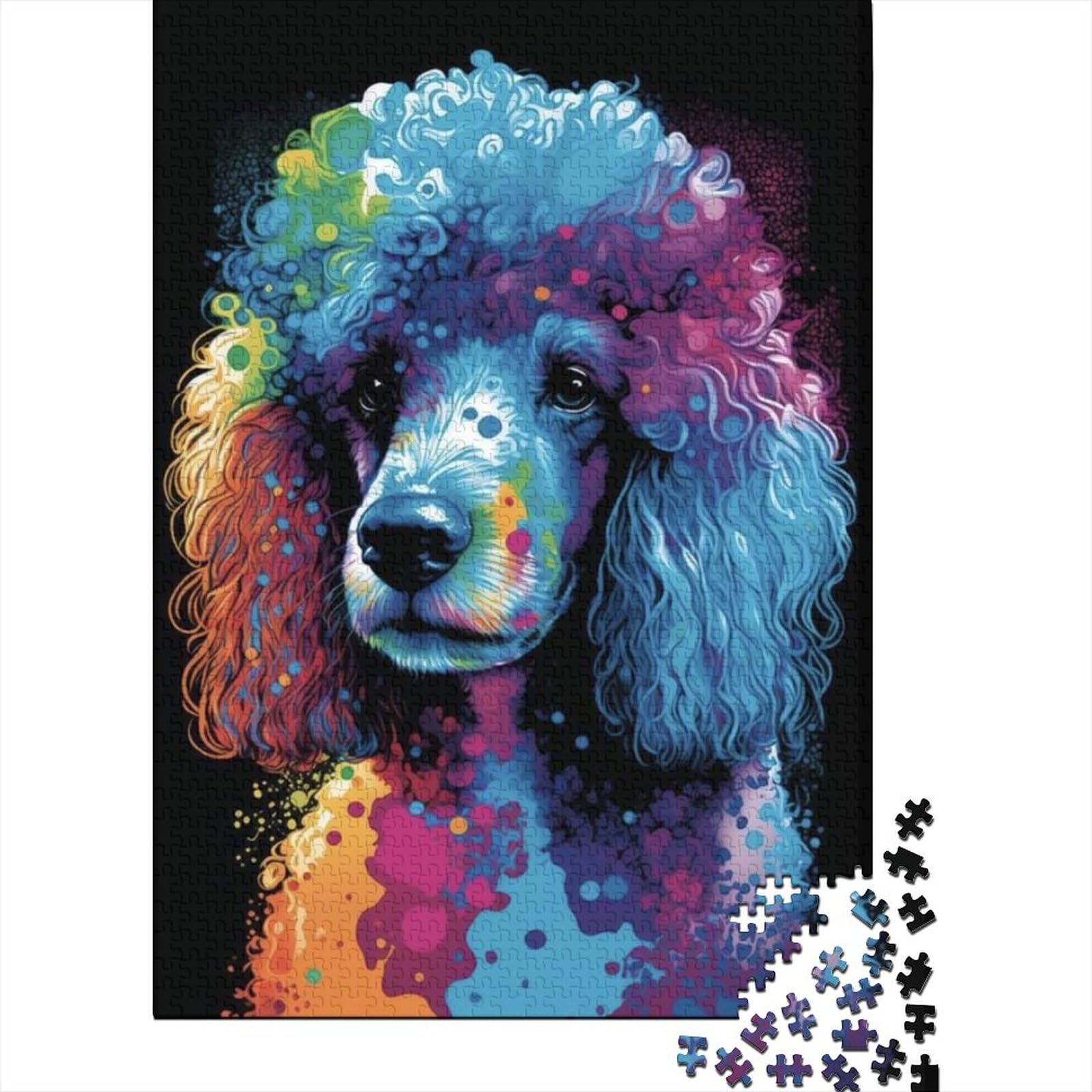 Puzzle 500 Teile für Erwachsene Tier-Fantasie-Hunde-Puzzles für Holzbrett-Puzzles Lernspiel-Herausforderungsspielzeug Größe: 52x38cm