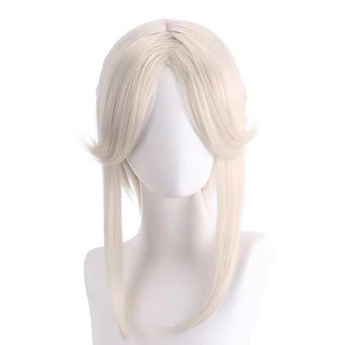 WCCNKK Anime Coser Genshin Impact Ningguang Cosplay Perücken Beige Hochtemperatur-Seidenperücke Hitzebeständige Synthetische Haare Wig+ Perücke Kappe, Geeignet Für Halloween-Party