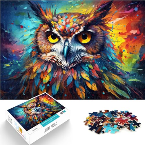 Puzzlespiel Fantasy Planet Owl Puzzles 1000-teiliges Holzpuzzle, lustige Aktivitäten zu Hause, Geburtstagsgeschenk, Reisegeschenk, 1000 Stück (50 x 75 cm)