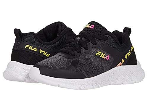 Fila Kids Speedchaser 3 Running Shoes Black Heather/Knockout Pink/Lemon Tonic 6.5