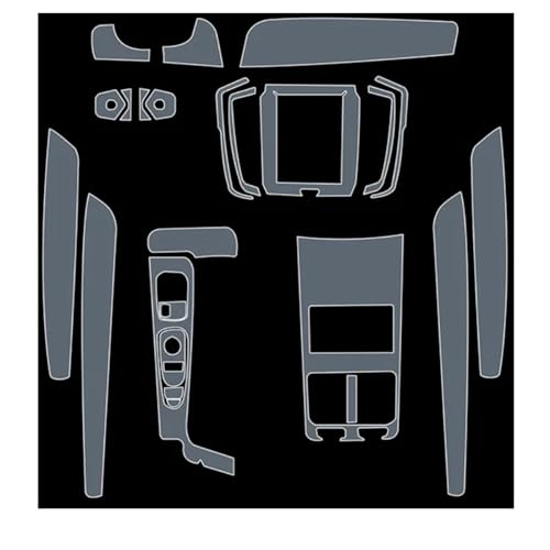 Tpu Transparente Folie Für Volvo Für S90 T4 T5 B5 Autoinnenaufkleber Center Control Gear Navigation Armaturenbrett Tür Fenster Panel (Für S90 B5 2021 Set)