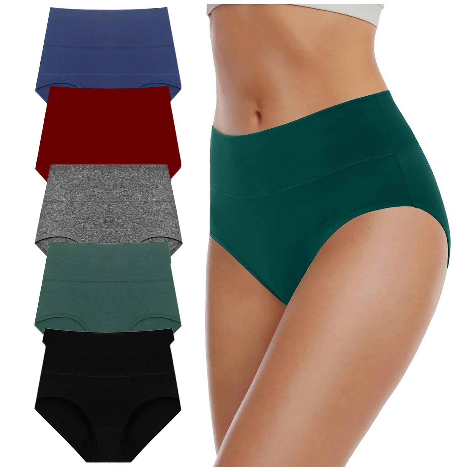 CSHE 5er Pack Unterhosen Damen Baumwolle Seamless Slips Nahtlos Hipster Damen Unterwäsche Sexy Hohe Taille Panties XS-3XL