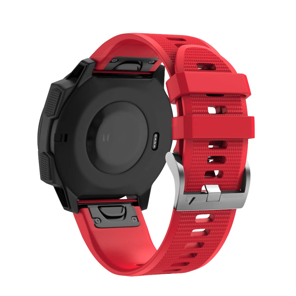 OPKDE Uhrenarmband für Garmin Fenix 7, 7X, 5, 6, 5X, 6X, Pro Plus, 3 HR, Epix, Saphir, weiches Silikon, Smartwatch-Armbänder, Zubehör, 22 mm / 26 mm, 26mm Fenix 7X 5X 6X, Achat