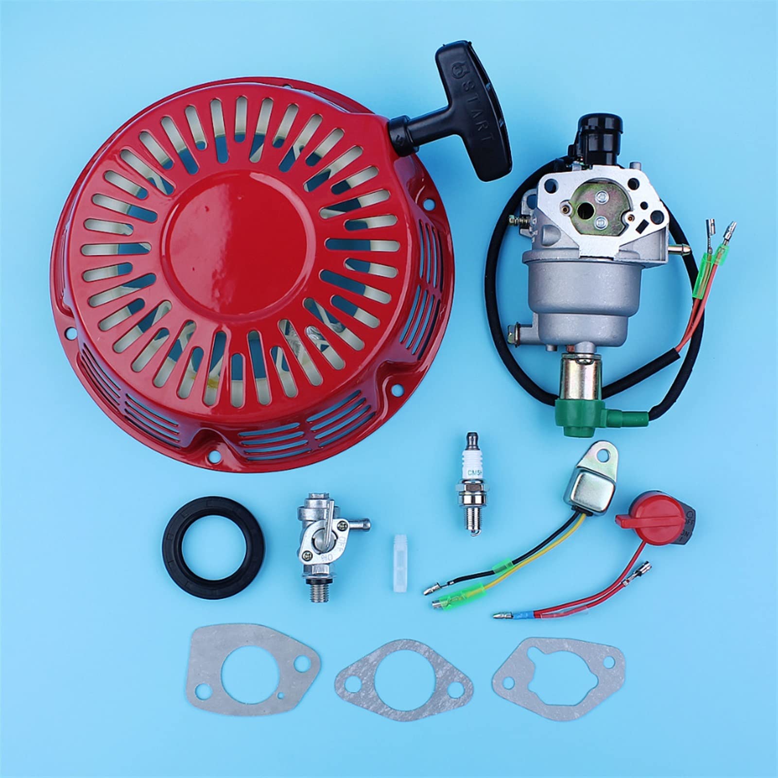 DOFABI Vergaser Seilzugstarter EIN/Aus Schalter Dichtungssatz GX390 GX340 188F 190F 11HP 13HP Generator Power Motor Schalter-Austauschsatz