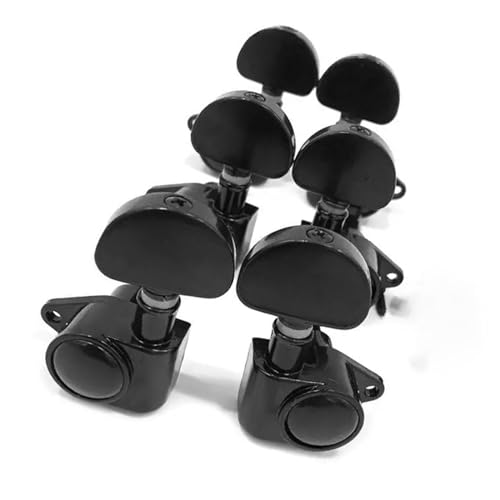 Strings Tuning Pegs Mechaniken Für Gitarre Gitarren-Mechaniken mit Verriegelung (3 rechts/links), versiegelte Mechaniken mit Verriegelung, Gitarren-Ersatzteile (Color : Black)