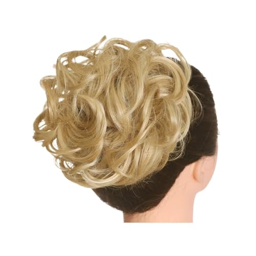 Haarteile Haarknoten Synthetischer unordentlicher Haarknoten, Chignon, Haargummis, gefälschtes Haarband, Zopf, elastischer Haarteilschwanz for Frauen, synthetischer Wickel, lockiger Pferdeschwanz Bröt