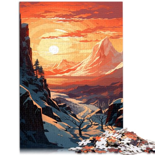 Puzzles Traveller Direction Puzzles für Erwachsene 1000 Puzzles Holzpuzzle Jedes Teil ist einzigartig - Anspruchsvolles Familienspaßspiel 1000 Teile (50x75cm)