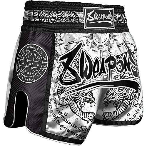 8 Weapons Shorts, Carbon, Sak Yant Tigers, weiß, L