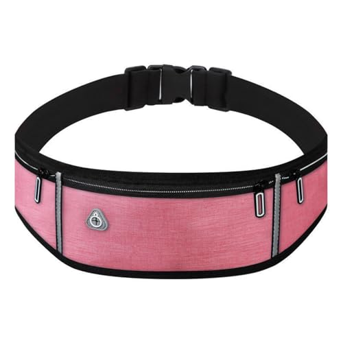 Hüfttasche, Wasserdicht Hüfttasche für Herren und Damen, Doggy Bag für Running, Outdoor Sport, Camping, Wandern, Fahrrad (Color : Pink, Size : 7.2 Inch)