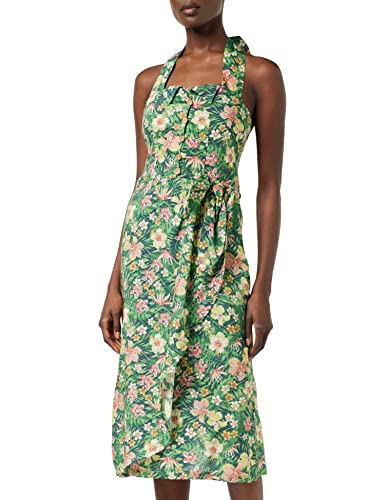 Queen Kerosin Damen Tropic Kleid, Grün, XS