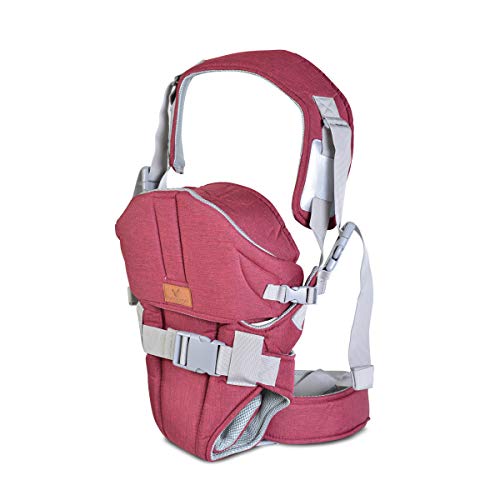 Cangaroo Babytrage Sweety, atmungsaktiv, abnehmbare Mütze, ab 3,6 kg bis 13 kg, Farbe:rot