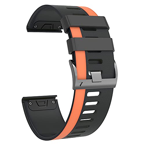 OPKDE 22 x 26 mm Smartwatch-Armband für Coros Vertix 2 Smartwatch, Silikon, schnelle und einfache Passform, für Garmin Fenix 7 7X Armband, 26mm For Vertix 2, Achat