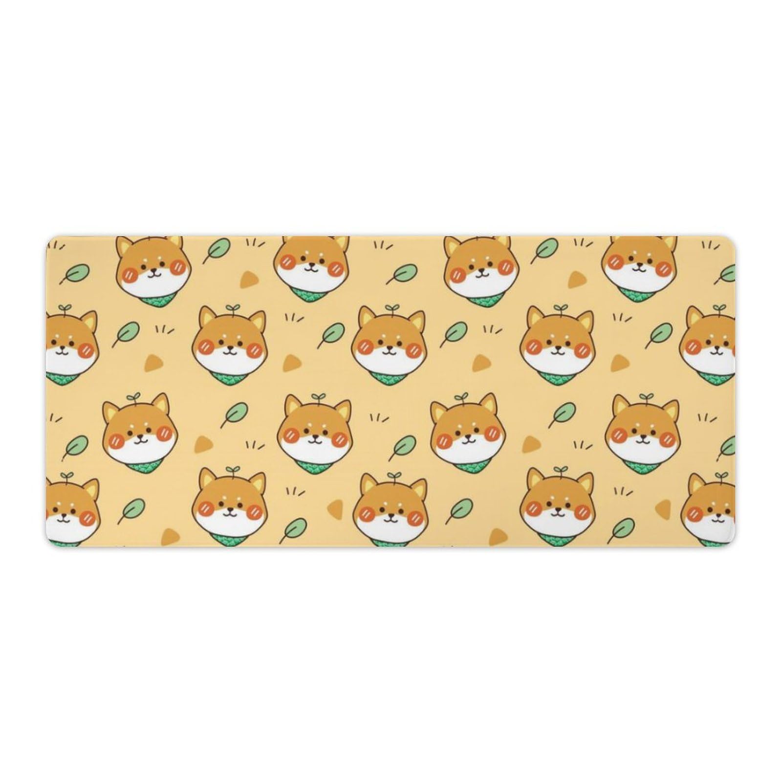 HABXNJF Große Schreibtischunterlage, süßes Shiba Inu Mauspad, 40 x 90 cm, rutschfeste Schreibtischschutzmatte für Zuhause, Büro