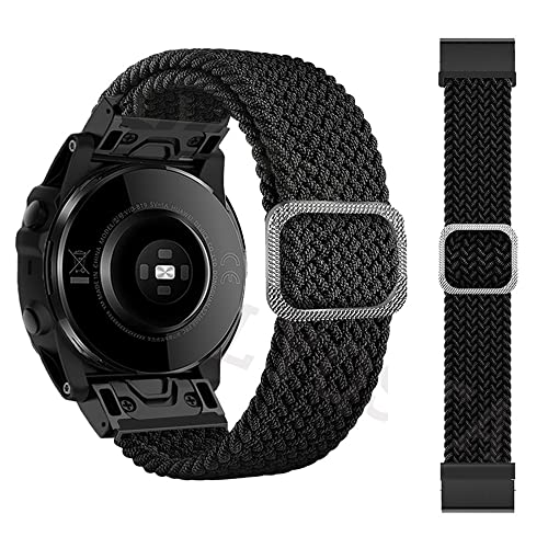 BANDKIT Nylon-Armband für Garmin Fenix 6X 6 Pro 7X 7 Epix 5X 5 Plus 3 3HR 935 945 Smartwatch 22 26 mm Armbänder Ersatzarmband, 22mm Fenix 6 6Pro, Achat