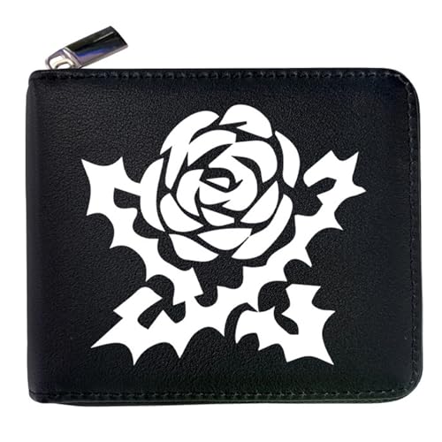 RYNDEX Berse-rk Anime Wallet, Leder Geldbörse mit Reißverschluss-Design, Geldbörse Geldbeutel Portemonnaie für Geschenkidee(Color:Black 7)