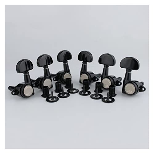 Gitarren Stimmwirbel 1 Set. 3R3L. Verbesserte Version Schwarze Hintere Sicherungs-Tuner-Gitarren-Tuning-Pegs-Maschinenkopf 1:21 Für Lp Sg. Gitarre