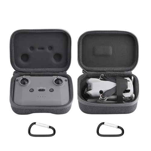 KUANDEDIAN for DJI Mini 4 Pro Aufbewahrungstasche Drohne Tragbare Tragetasche RC 2/RC-N2 Controller Handtasche Reisebox Drohne Staubdichtes Zubehör(2 in 1 B)