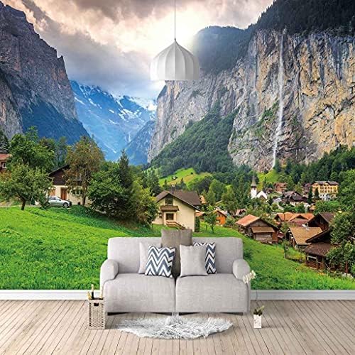 Klippen-Wasserfall-Szenerie 3D Tapeten Wanddekoration Fototapete Sofas Wohnzimmer Wandbild Schlafzimmer-200cm×140cm