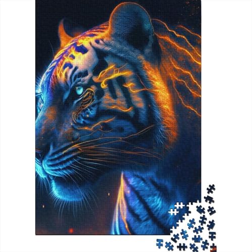 Kunstpuzzle für Erwachsene 1000 Teile Kunsttiger Holzpuzzle Puzzles für Erwachsene Interessante Puzzles zur Stressreduzierung 75x50cm