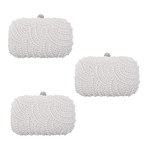 Kiudduy 3X Mode Clutch Bag Perlen Braut Handtasche Hochzeit Abend Geldbörse