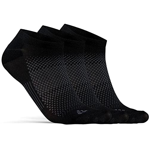 Craft Herren Core Dry Footies 3-Pack Socken Bekleidung Schwarz 40 EU