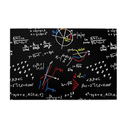 Mathe-Muster, Puzzles 1000 Teile Holzpuzzle Spielzeug Familienspiel Wanddekoration