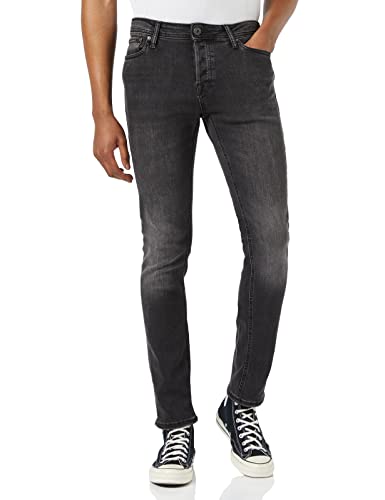 JACK & JONES Herren Slim Fit Jeans Stretchjeans Herrenhose Denim Casual (W30 L34, Black Denim/Style 2)