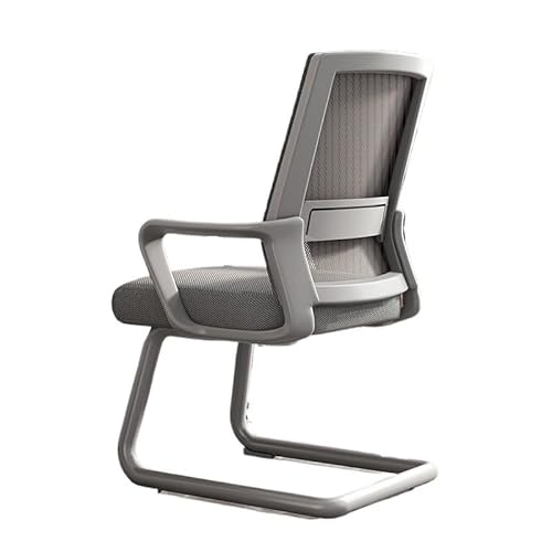 Zhaoj24-05 Bürostuhl Ergonomischer Bürostuhl, ergonomischer Schreibtischstuhl, Schreibtischstuhl mit mittlerer Rückenlehne, atmungsaktiver Netz-Home-Office-Stuhl Schreibtischstuhl(Grigio)