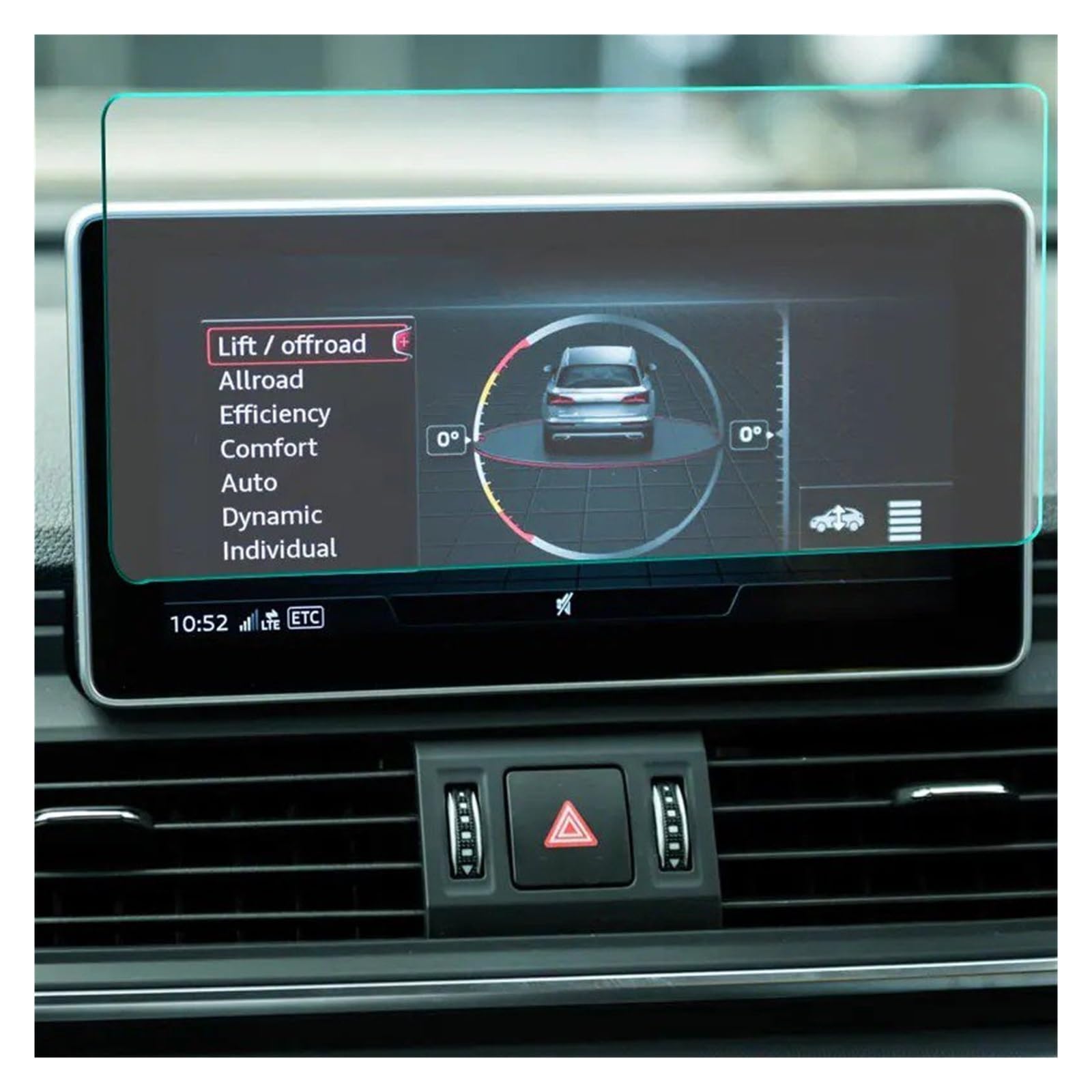 IMMLSX Für Q5 2018 2019 Autoradio GPS-Navigationsfolie LCD-Bildschirm Kratzschutzfolie Schutzfolie Aus Gehärtetem Glas Navigation Schutzfolie Navigations-Displayschutz(220X110mm)