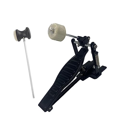 Einzelnes Bassdrum-Pedal, Linke Feder, Einzelnes Ketten-Kickpedal, Bassdrum-Pedale Für Jazz-Drum Schlagzeug Zubehör (Color : Bk)