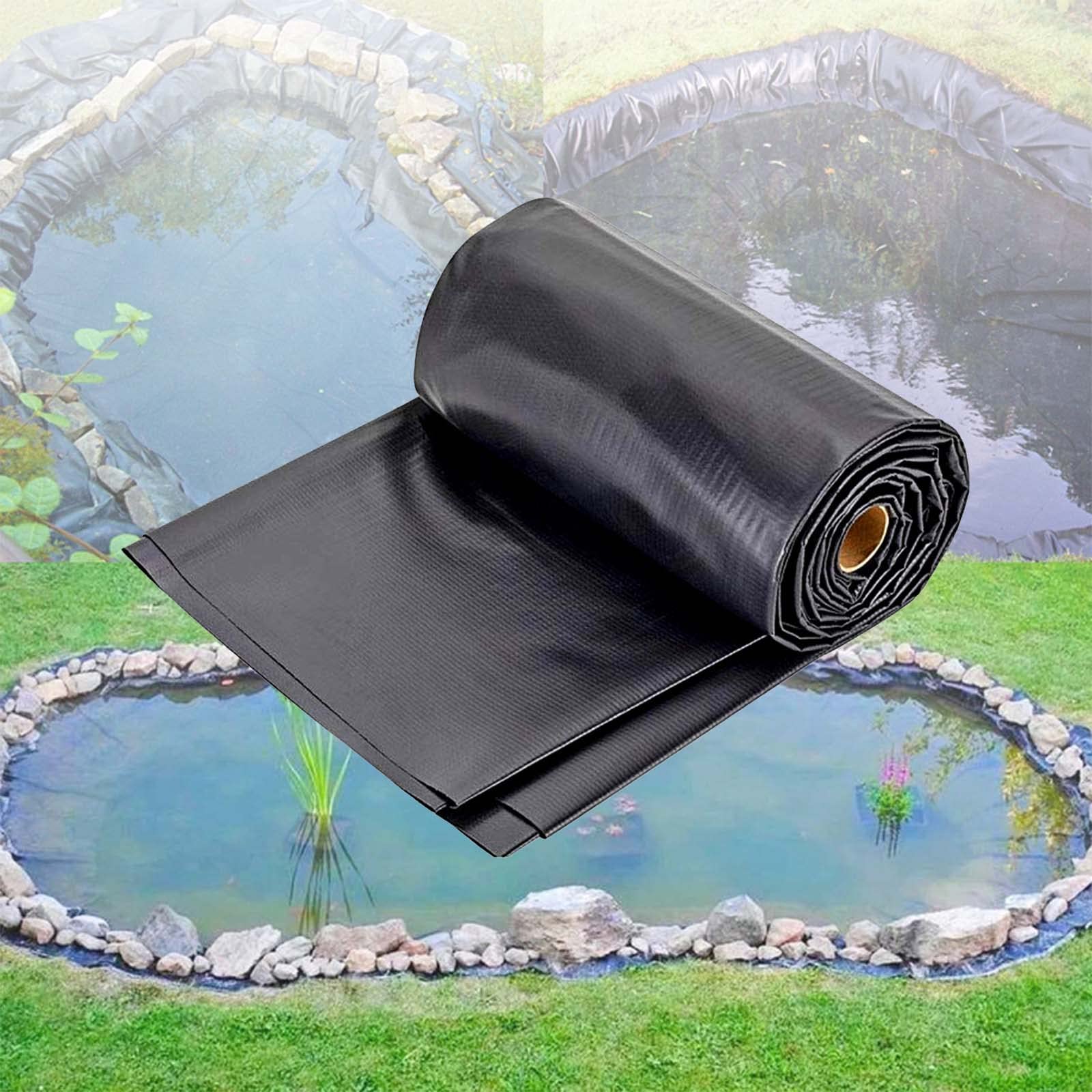 Flexible Membran Teichfolie, Teichfolie für Koiteiche, Wasserfall Brunnen Schwerlast Teichfolie, Undurchlässig Teichfolie, für Garten Wasserlandschaft,Schwarz,7x9m/23x29.5ft