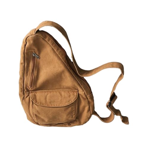 TAKOXIA Tasche für Damen, 2023 Hüfttasche, Segeltuch, Bauchtasche, modische Gürteltasche, Brusttasche für Damen und Herren, vielseitige Umhängetasche, große Kapazität, camel, As shown in the figure