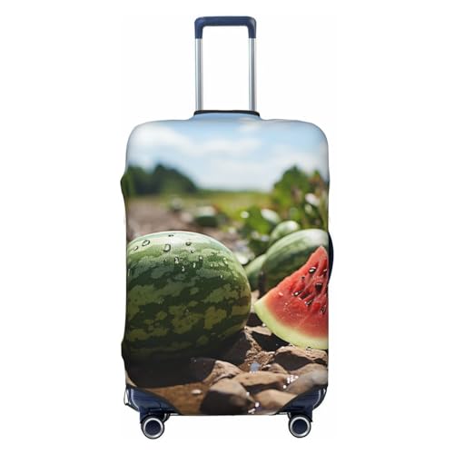 CSGJMYGS Reisegepäckabdeckung, elastisch, waschbar, modisch, kratzfest, Wassermelonen-Koffer-Schutz, passend für 45,7 - 81,3 cm Gepäck, Schwarz , XL