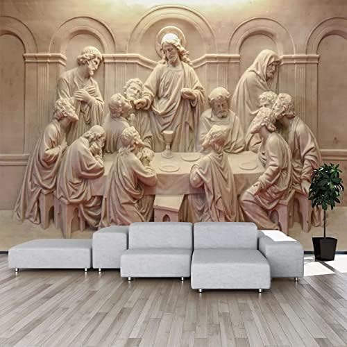 XLMING Vintage-Skulptur Statue Kunst Küche Esszimmer Arbeitszimmer Wohnzimmer TV Hintergrund Wand 3D Tapete-300cm×210cm