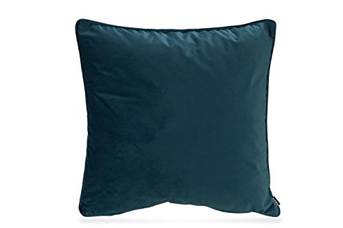 HOCK Nobile Samt Kissen inkl. Füllung Kuschelkissen Sofakissen Couchkissen (Dark-Cyan 015, 60 x 60 cm)