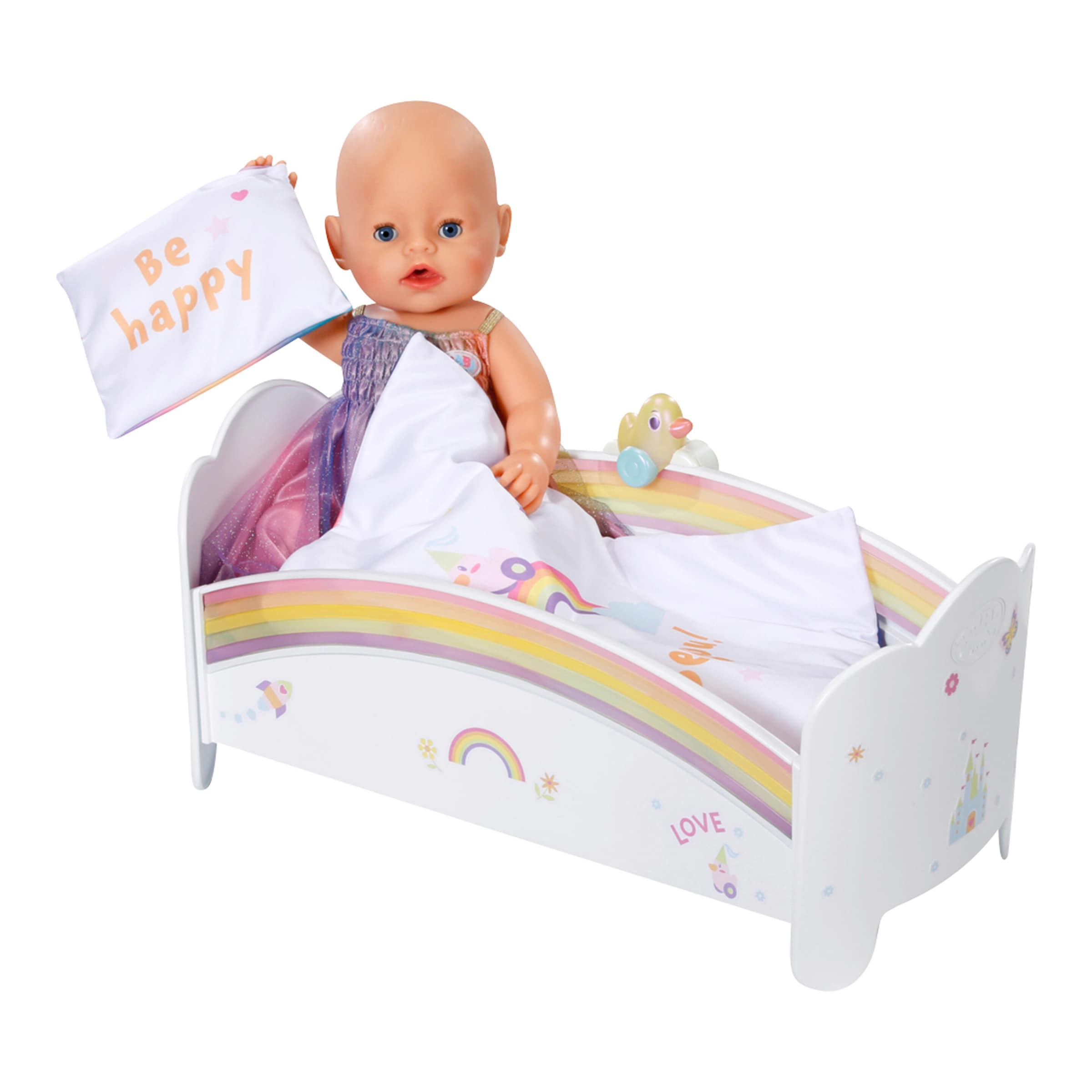 Zapf Creation Baby Born Puppen Bett Regenbogen 3