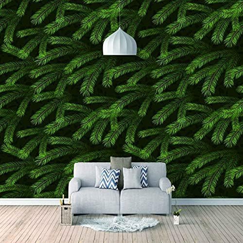 Waldgrüne Tannenzweige 3D Tapeten Wanddekoration Fototapete Sofas Wohnzimmer Wandbild Schlafzimmer-250cm×170cm