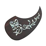 Akustikgitarre Pickguard Kratzer Platte, Akustische Gitarre Pickguard Aufkleber Selbst-adhesive Palisander Intarsien Mit Shell Gitarre Anti-scratch Platte