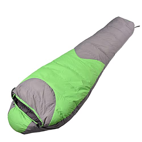 Schlafsäcke mit Kapuze für Erwachsene, Leichter Schlafsack, rechteckiger Schlafsack für Outdoor-Abenteuer und Überlebensutensilien, Blue Hello (Grün)