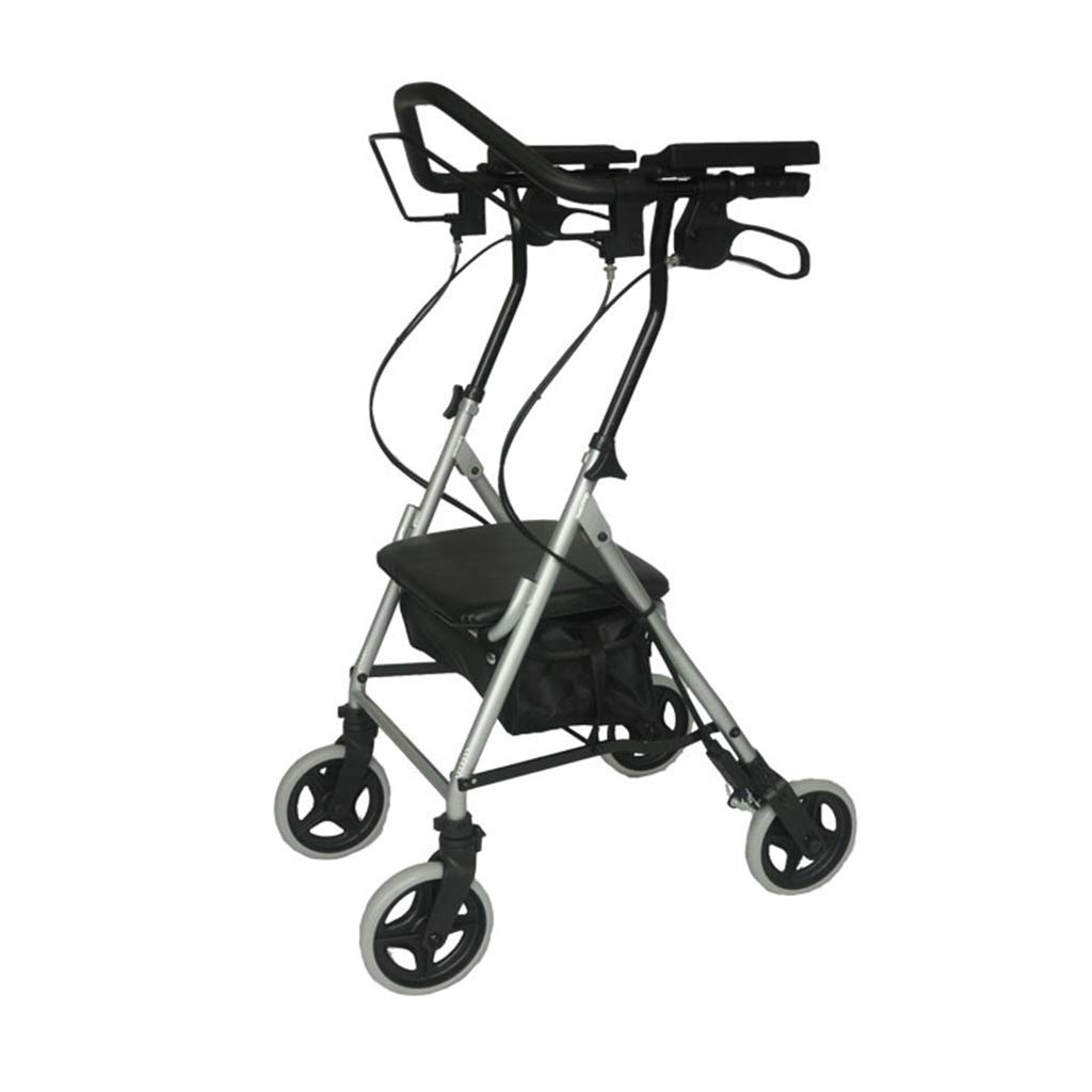 Gehgestell Rollatoren Ältere Gehhilfe Alter Mann Trolley Tragbarer Einkaufswagen Walking Cart Scooter Rutschfester Gehstock mit Krankenhaushilfen Run Forward