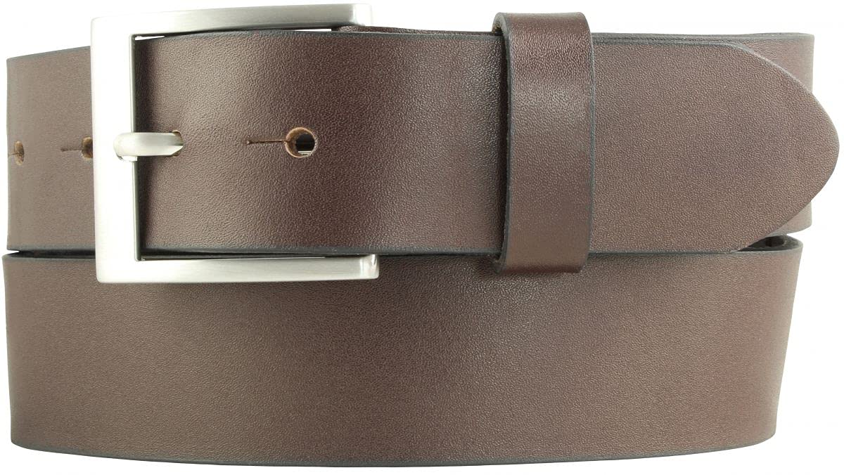 BELTINGER Hochwertiger Überlängen-Gürtel aus Vollrindleder 4 cm | 120-180 cm Ledergürtel für Herren 40mm | Herren-Gürtel in Übergrößen | Braun 130cm