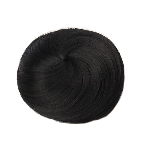 Haarteile Haarknoten Synthetische Haarverlängerung mit künstlichem Dutt for Anklipsen, Donut-Kordelzug, Chignon-Haarteil, Hochsteckfrisur, Haarteil, Pferdeschwanz for Frauen Brötchen Haare(Jet Black)